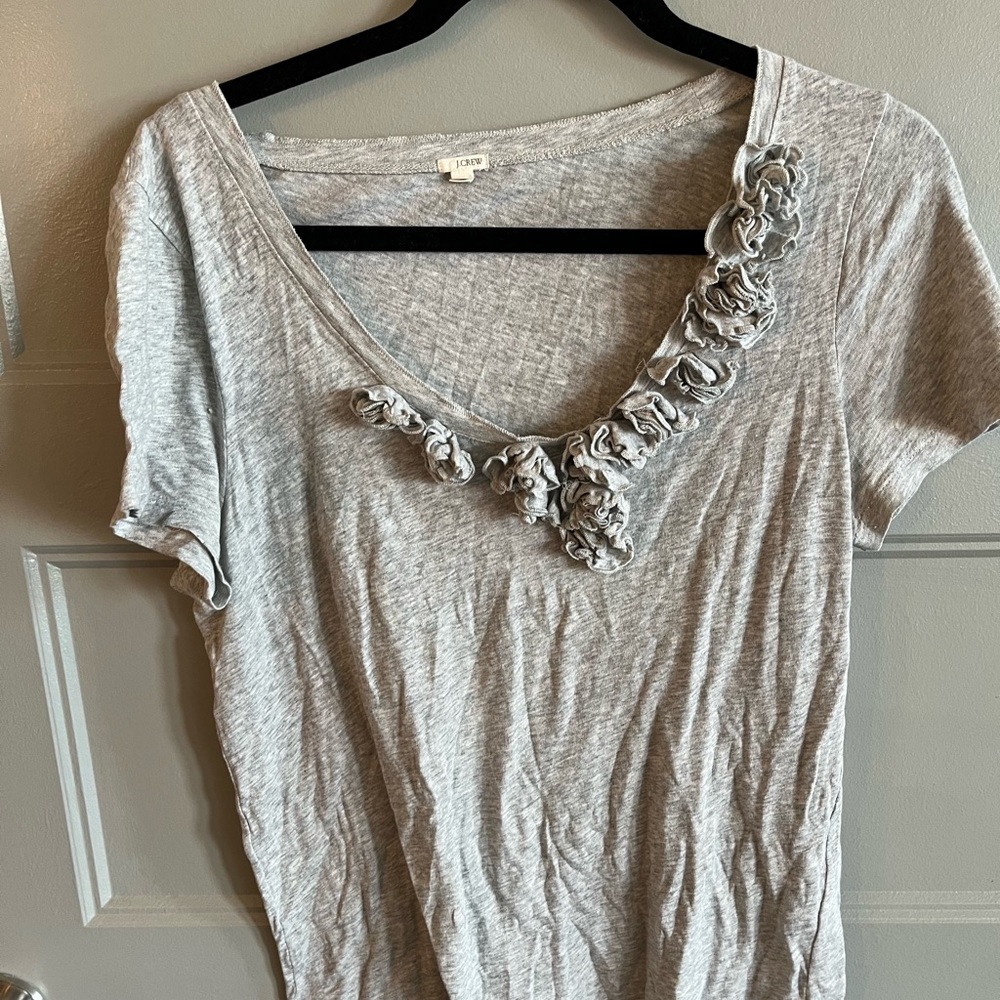 J Crew T shirt with Floral Detail size M